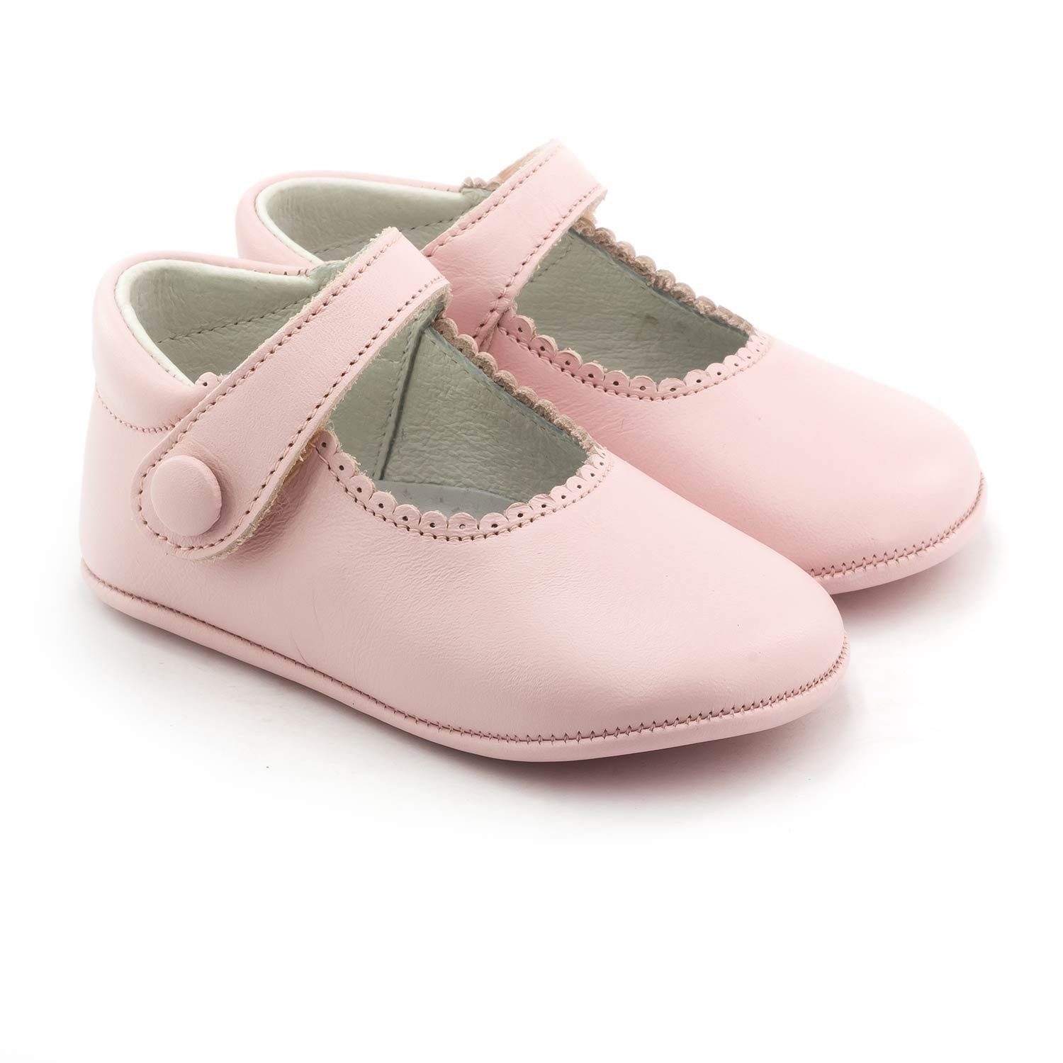 Krabbelschuhe - Boni Thérèse - Lauflernschuhe Mädchen rosa Leder - 