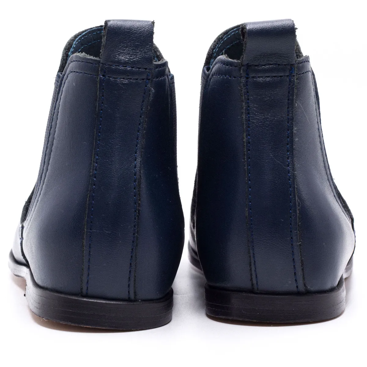 Boni Gildas - chelsea boots cuir bleu marine