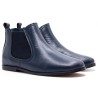 Boni Gildas - chelsea boots cuir bleu marine