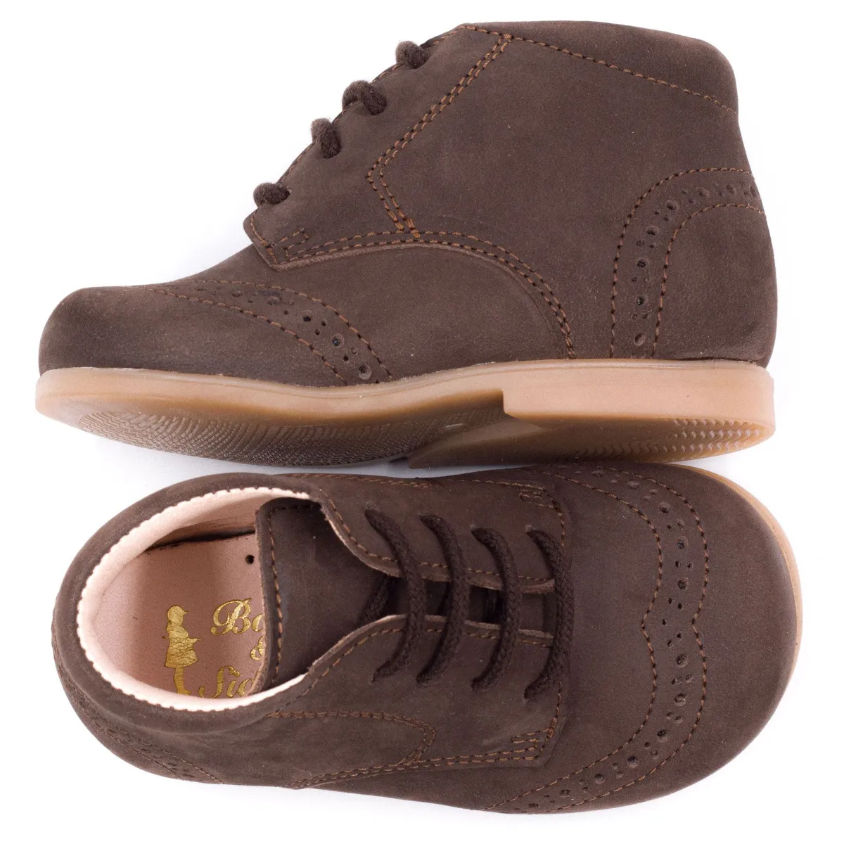 Boni Maé - chaussure de marche bébé - nubuck marron