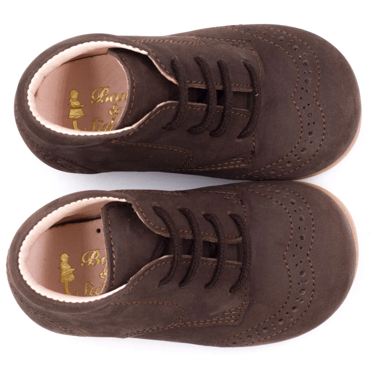 Boni Maé - chaussure de marche bébé - nubuck marron