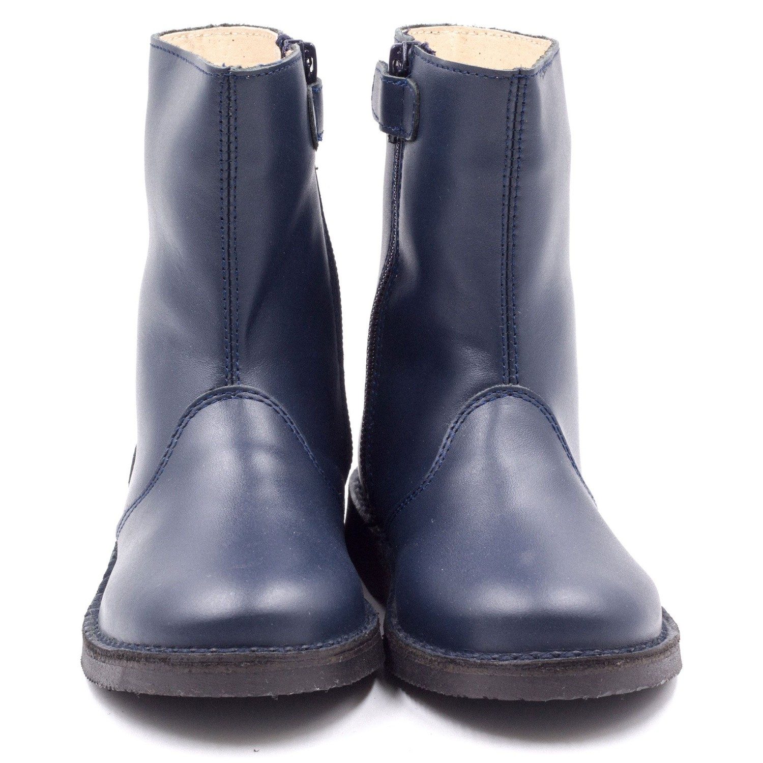 Boni Clovis - boots fourrées cuir bleu marine