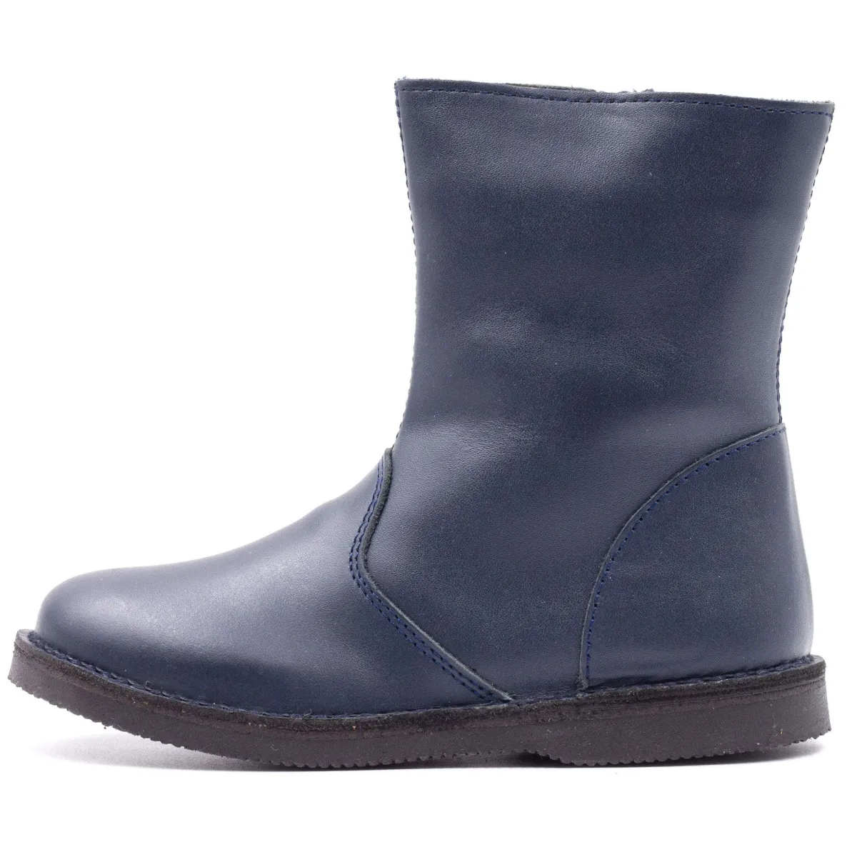 Boni Clovis - boots fourrées cuir bleu marine